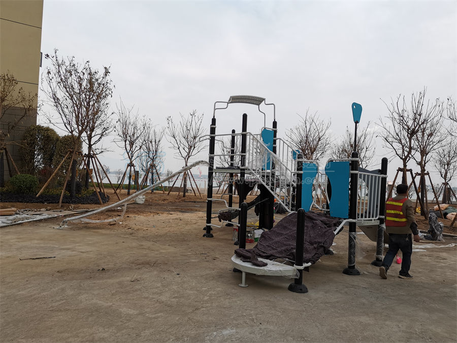 住宅小區無動力組合滑梯定制