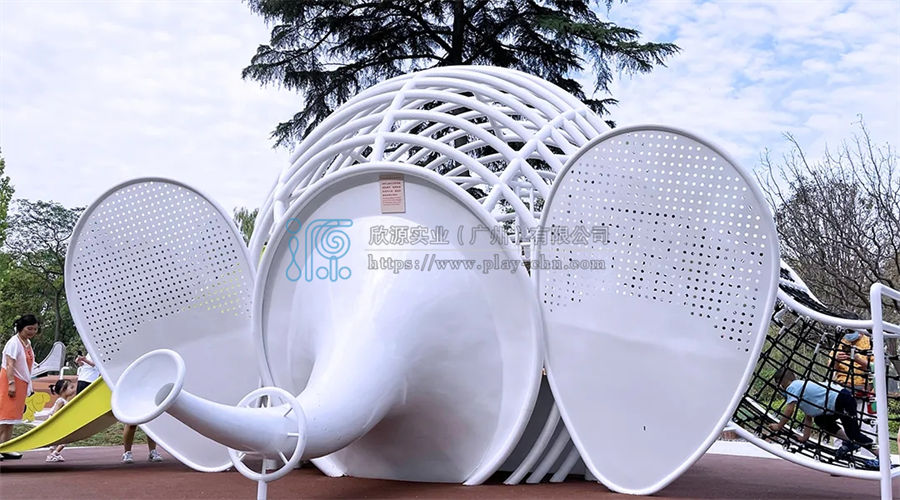 陸地-大象造型組合滑梯定制