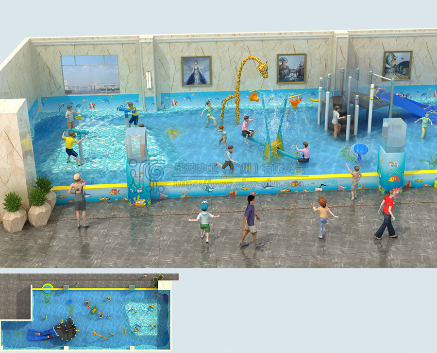 溫泉度假酒店150方室內(nèi)水上樂園設(shè)計(jì)方案