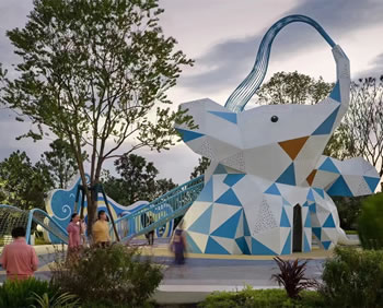 大型戶外大象造型攀網定制