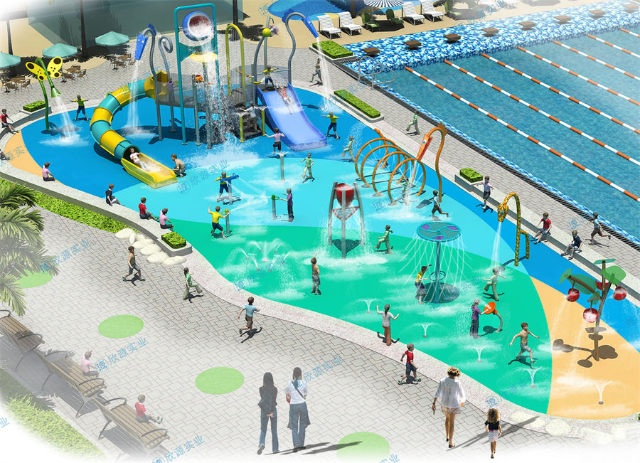 363平方旱噴水上樂園