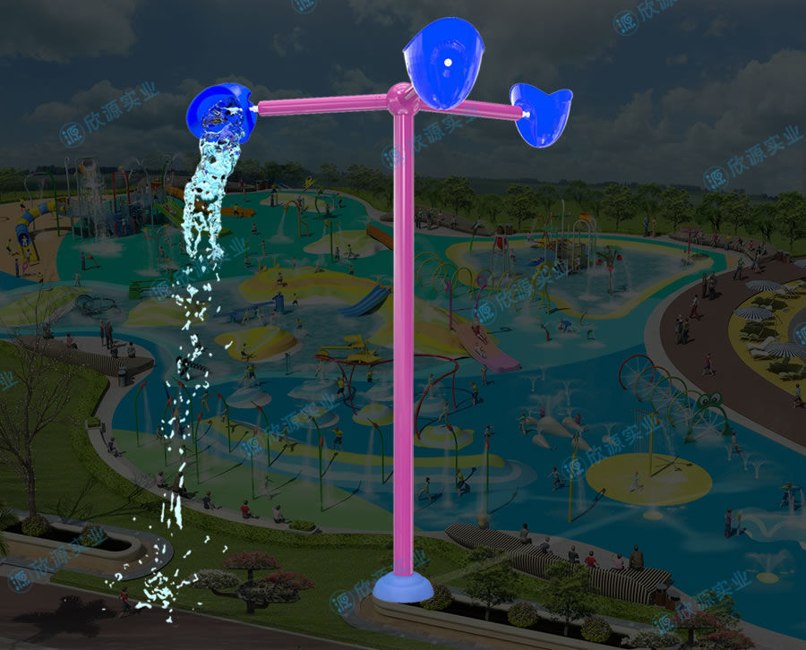 三錐桶倒水游樂設備