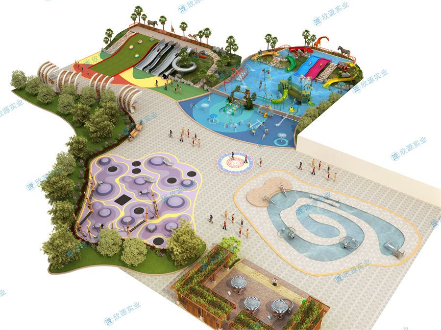 5000平方旱噴水上樂園整體規劃方案