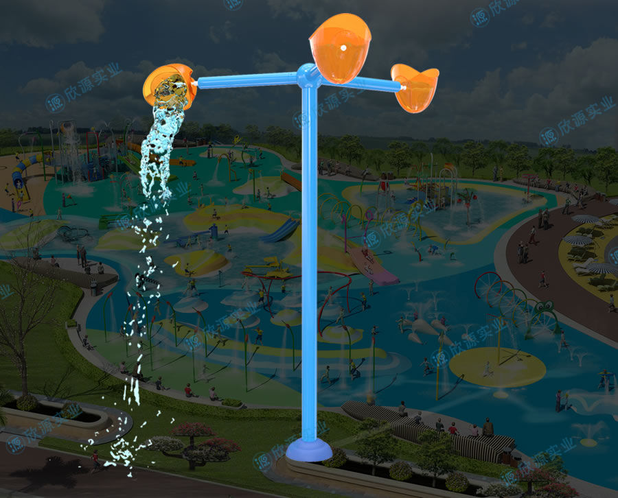 三錐桶倒水游樂設備