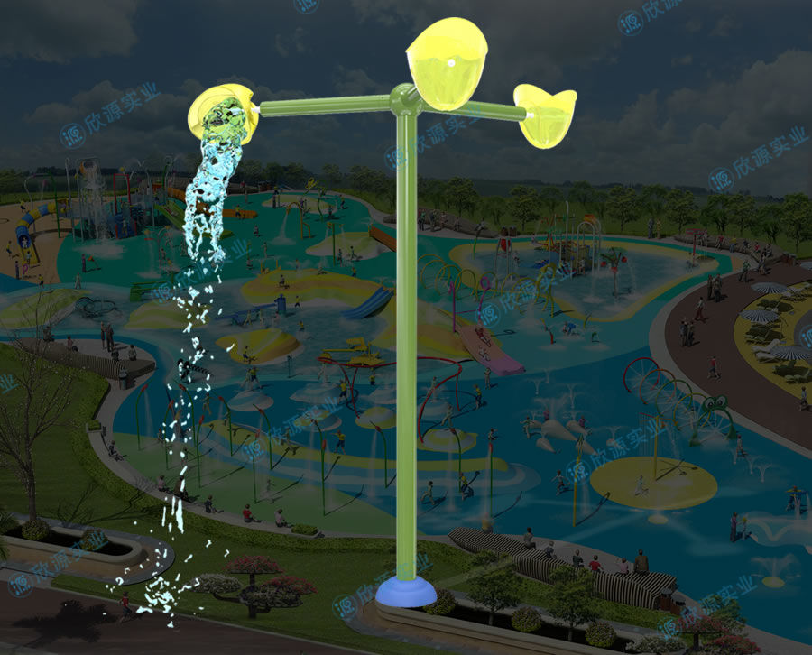 三錐桶倒水游樂設備