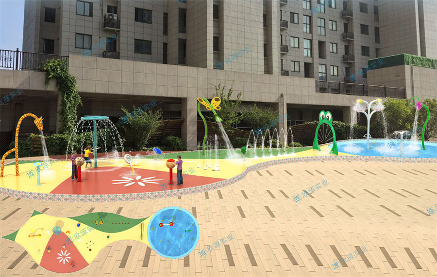 220平方旱噴水上樂園