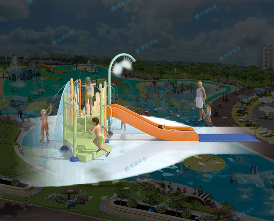 兒童室外組合水上滑梯