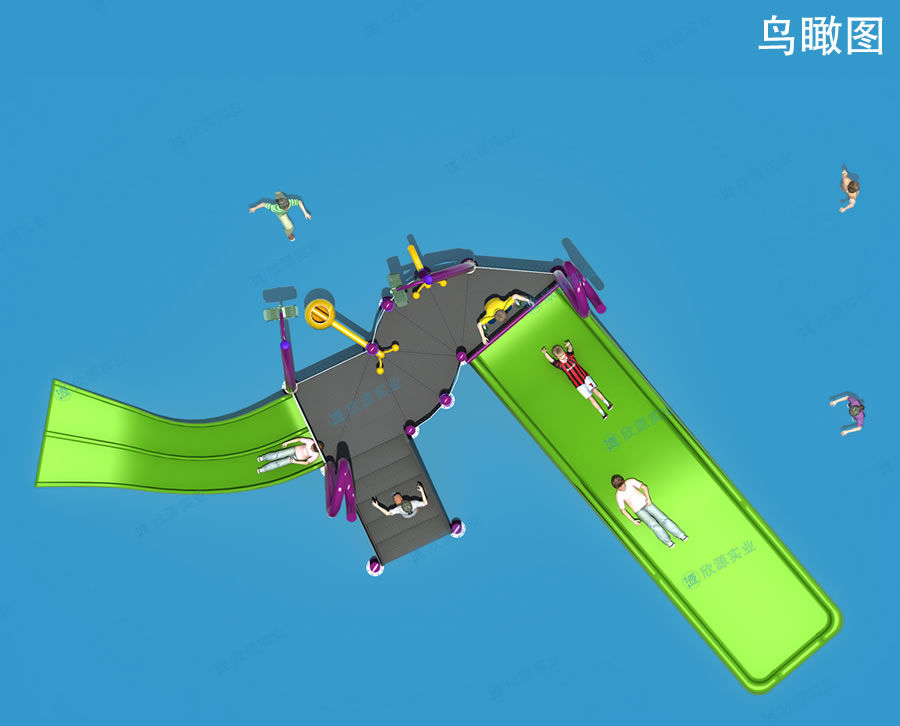 戶外小型水上滑梯組合