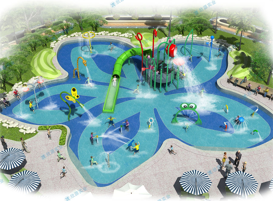 379平方旱噴水上樂(lè)園干濕兩用游樂(lè)設(shè)備