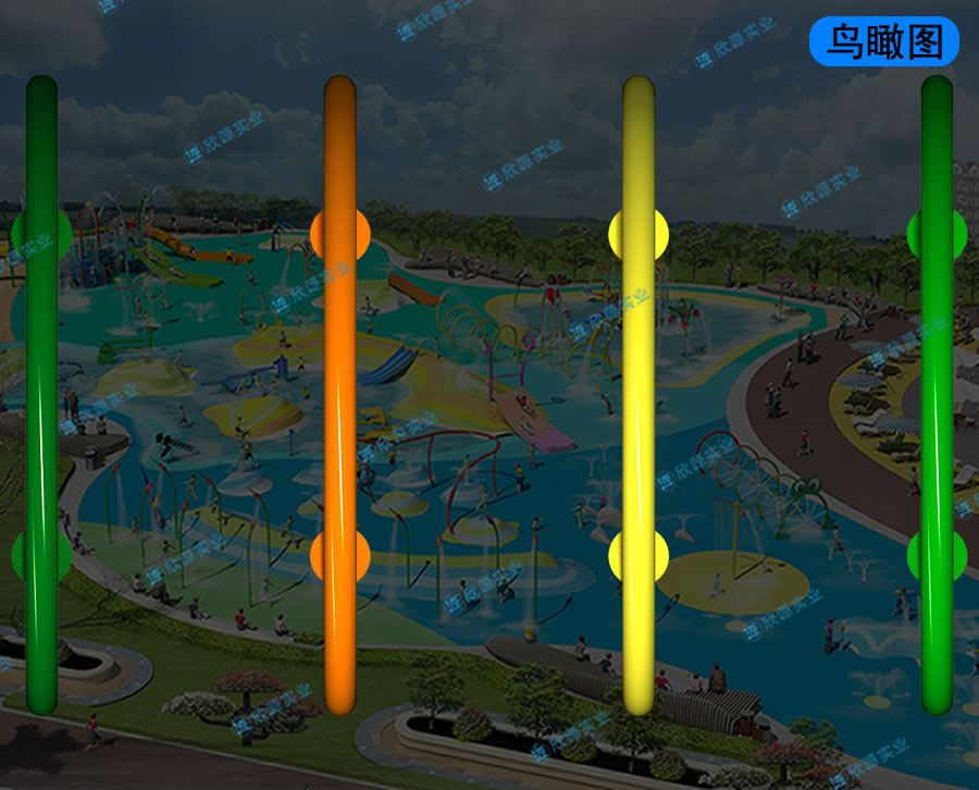 七彩戲水圈噴水游樂設備廠家