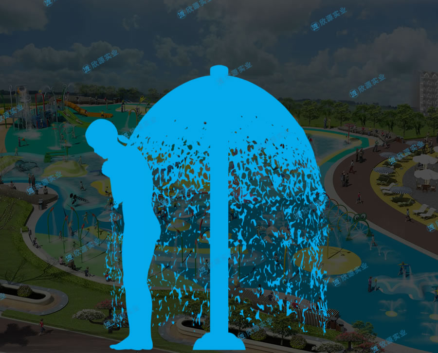 瀑布高立柱戲水游樂設(shè)備