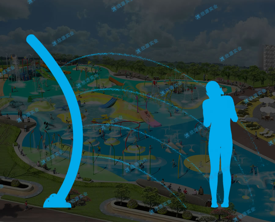 噴水彎管戲水小品設備